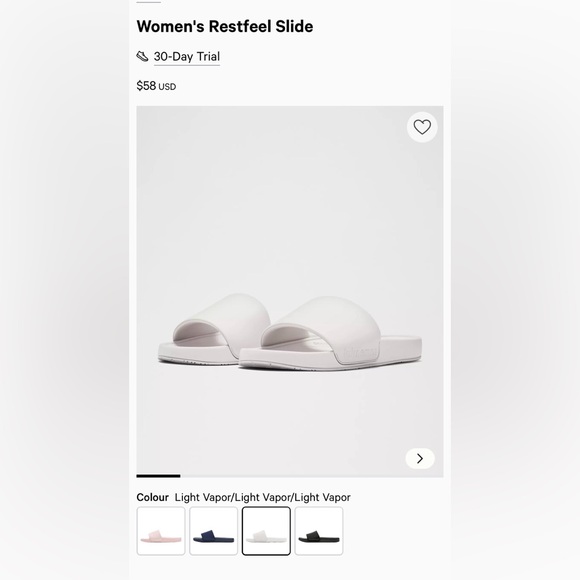 lululemon athletica White Women's Restfeel Slide Sandals - Picture 2 of 2